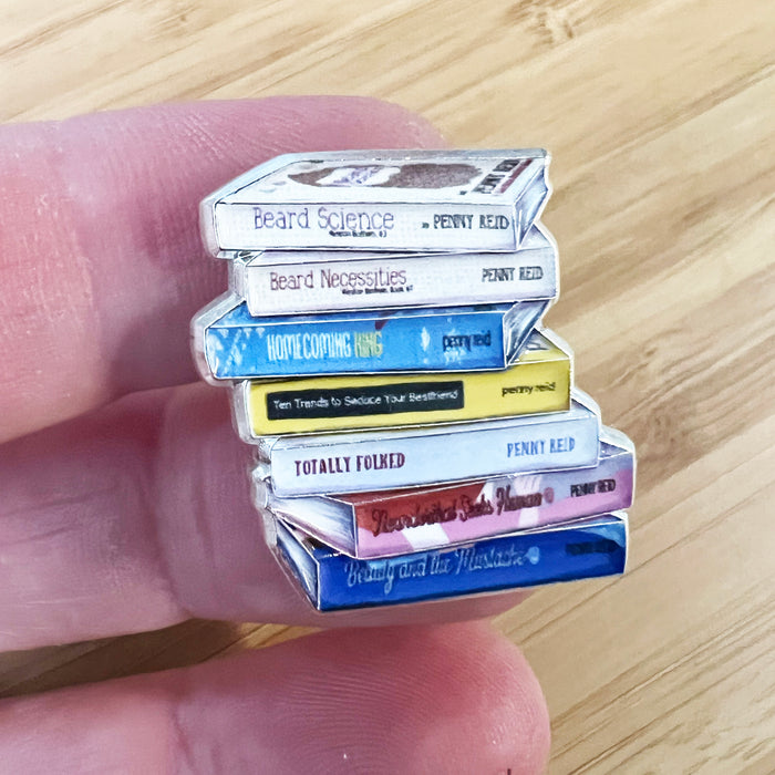 Penny Reid Neat Stuff: Metal Bookstack pin