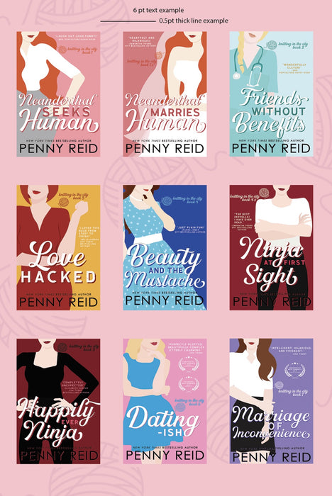 Penny Reid Neat Stuff: ALL the Series Sticker Sheets