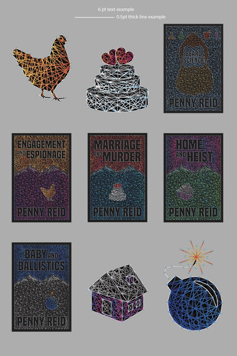 Penny Reid Neat Stuff: ALL the Series Sticker Sheets