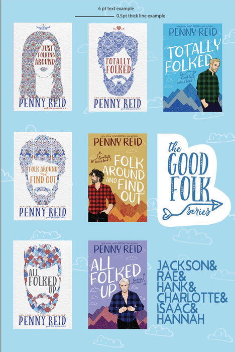 Penny Reid Neat Stuff: ALL the Series Sticker Sheets